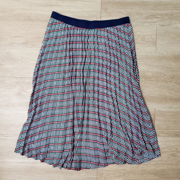 Oliver Bonas geo print full maxi skirt elastic waist size UK18 or US 14 - Picture 1 of 8